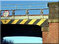 SK6232 : Platt Lane railway bridge, detail by Alan Murray-Rust