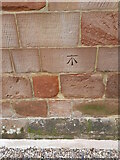 SO7863 : Bench mark at Little Witley Church by Jeff Gogarty
