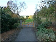 SH7972 : Gate at the edge of Bodnant Garden by Eric Marsh
