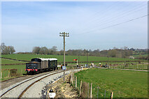 TQ8632 : Kent and East Sussex Railway towards Tenterden by Robin Webster