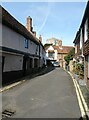 Looking along Church Lane towards St Michael