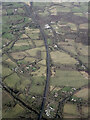 The A21 road from the air