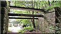 SD8815 : Railway Bridge Abutments at Shawclough Station Access Road by Kevin Waterhouse