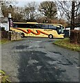 Williams coach on the A40, Llanhamlach, Powys