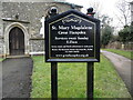 Church Board outside Great Hampden Parish Church