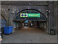 Area in front of (to the north) and under Shadwell DLR station