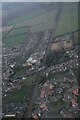 Bridge over railway, Ruskington: aerial 2022