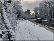 H4772 : Snow along Donaghanie Road, Campsie by Kenneth  Allen