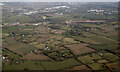 HS2 construction site at Burton Green from the air