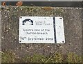 Dutton Breach Plaque, Trent & Mersey Canal