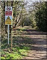 SO5007 : Two signs near the entrance to Trellech Common by Jaggery