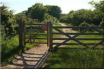 SX9456 : Gate, Berry Head Country Park by Derek Harper