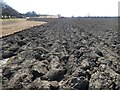 ST6128 : Freshly ploughed field by Roger Cornfoot