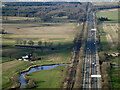 The M8 motorway from the air