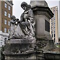 SP0586 : White saviour: Charity on the Joseph Sturge monument, Five Ways by A J Paxton