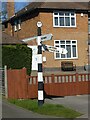 Fingerpost at the junction of Debdale Lane