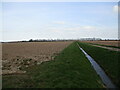 TF4349 : Drain alongside a farm track near Leake Hurn's End by Jonathan Thacker