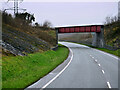 Railway Bridge over the Porthmadog Bypass at Minfford