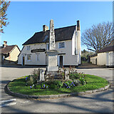 TL4860 : Fen Ditton War Memorial and The King's Head by John Sutton
