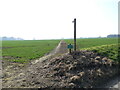 Public Footpath and signage opposite Model Farm Driveway