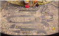 Poem in memory of Catrin Glyndwr on monument, St Swithuns Church Garden