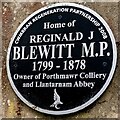 ST3092 : Reginald J Blewitt black plaque, Llantarnam, Cwmbran by Jaggery