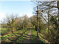 Footpath and disused railway line near Pontyates