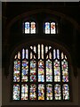 TQ1568 : Hampton Court - Great Hall - Stained glass at eastern end by Rob Farrow