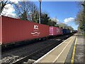 SP2865 : Northbound container freight through Warwick by Robin Stott