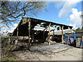 Fire-damaged barn in Horsenden