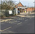 Railway station bus stop, New Inn, Torfaen