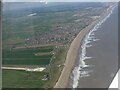 Sandilands to Mablethorpe, across Boy Grift Drain: aerial 2022