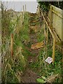 SE0818 : Steps on Elland Footpath 69/1, Old Lindley by Humphrey Bolton