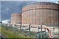 TQ5677 : Oil storage tanks, Purfleet by David Martin