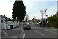 Train pulling onto the level crossing