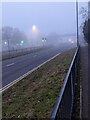 ST3091 : Into the fog, Malpas Road, Newport by Jaggery