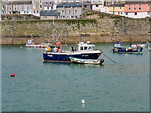 SX0144 : Fishing Boats in Mevagissey Outer Harbour by David Dixon