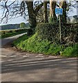 Unsuitable for heavy goods vehicles sign, Llanover