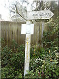 SU9794 : Signpost in Hill Farm Lane (1) by David Hillas