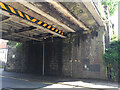 SP3065 : Underside of Rugby Road railway bridge, Royal Leamington Spa 1/2 by Robin Stott