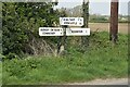 Direction Sign ? Signpost west of Red Mill Bridge in Kirkby on Bain parish