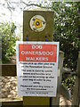 SU9792 : Dog Notice near Recreation Ground, Seer Green by David Hillas