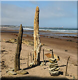 NU0150 : Beach Art at Toppye Knowe by Walter Baxter