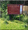 St Margaret of Scotland nameboard, Whaddon, Gloucestershire