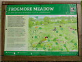 TQ0298 : Close-up view of Frogmore Meadow Information Board (2) by David Hillas