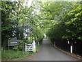 Footpath and driveway to Mote End Farm