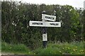 TF2270 : Direction Sign – Signpost on the B1190 Horncastle Road in Thimbleby parish by A Riley