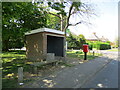 Bus shelter and post box, Station Road, Langford