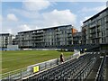 Flats at the Ashley Down Road end of Gloucestershire CCC