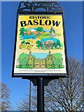 SK2572 : Baslow village sign by Graham Hogg